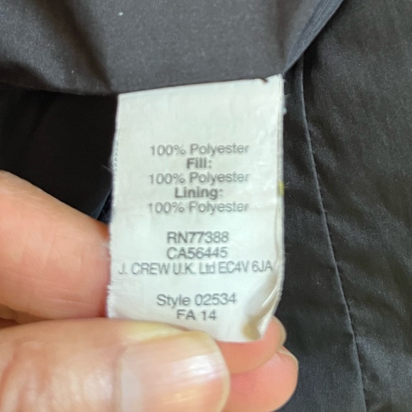 J.Crew Women’s Black Quilted Jacket Size M Slim Fit Diamond Puffer - Picture 12 of 15